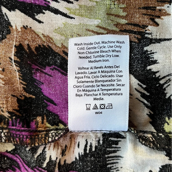 Terra & Sky Square Neck Peasant Multi Colored Pullover Top Flutter Sleeves, 4X - Picture 10 of 10